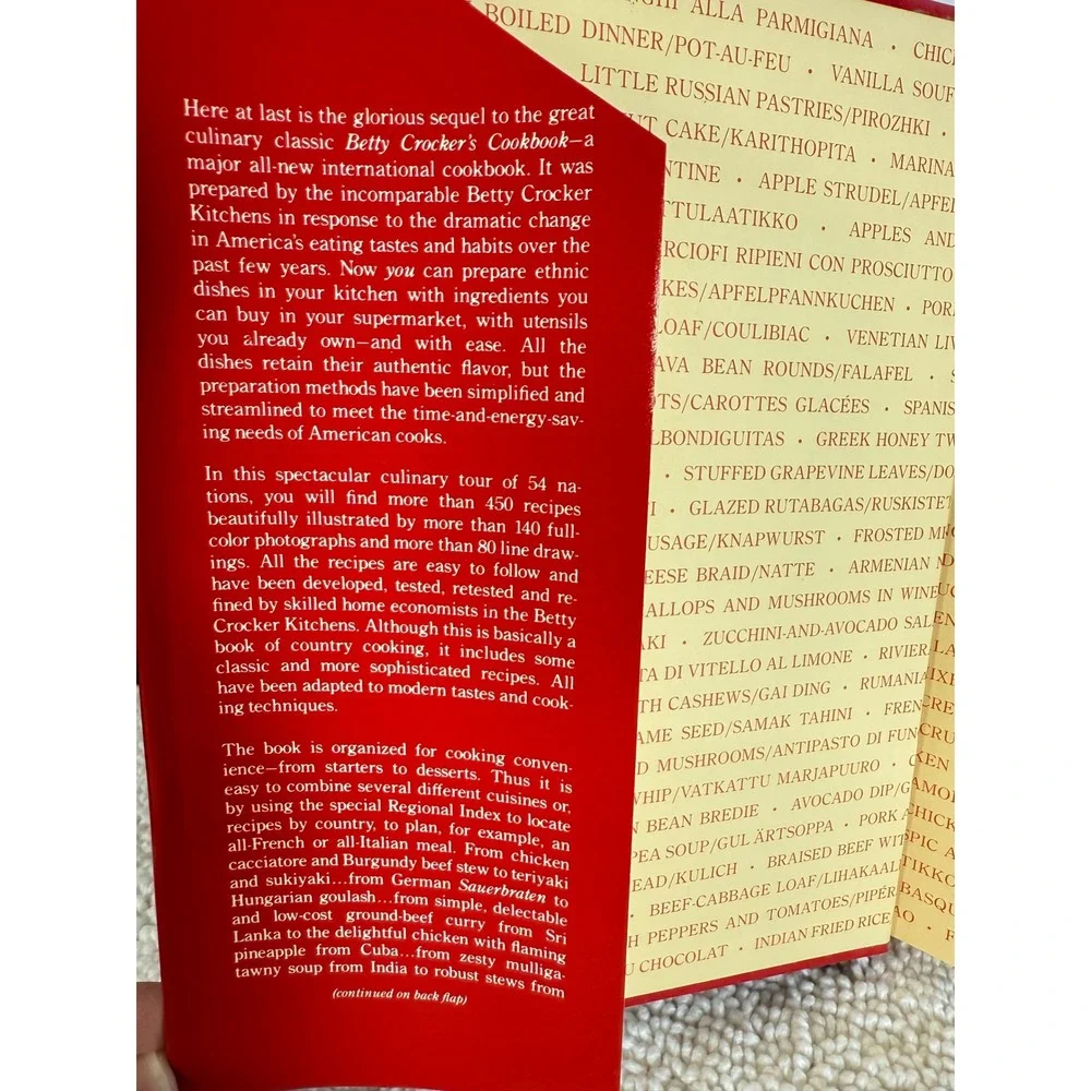 Betty Crocker's International Cookbook VTG 1980 Recipes First‎ Edition